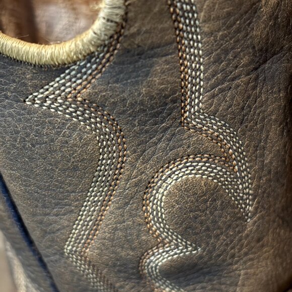 Boulet Western Cowboy Boots Women’s 5.5C Distressed Leather Pull-On Canada - Picture 5 of 11